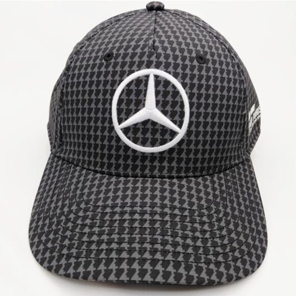 Mercedes Benz Accessories - Mercedes AMG Petronas F1 Hat Monster Energy Houndstooth Cap Strapback Formula 1